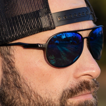 X1 Series Stealth Black Blue Lenses