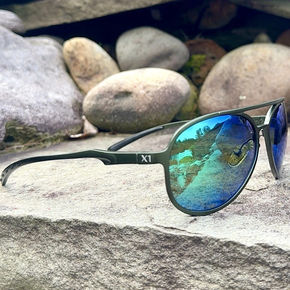 ぞうすい X1 Series Tactical Green Polarized – Striyker Sunglasses
