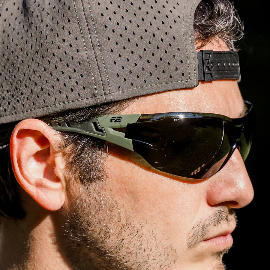 F2 Ranger Green Z87+ Anti-Fog Sunglasses | STRIYKER