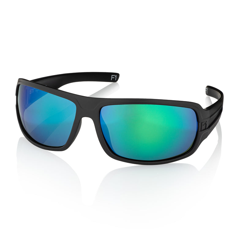 Frø diskriminerende Kurve F1 Series Matte Black Green Lenses – Striyker Sunglasses