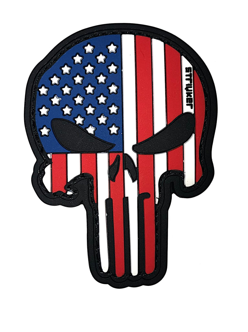 USA PVC Velcro Skull Patch