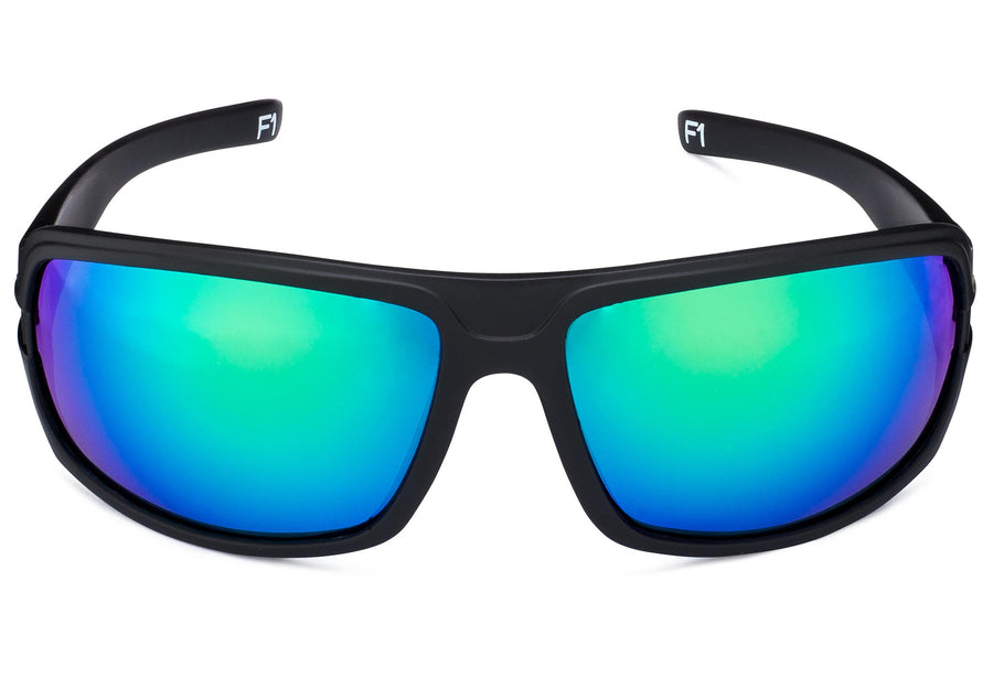 F1 - Matte Black (Green Lenses) - STRIYKER Premium Eyewear