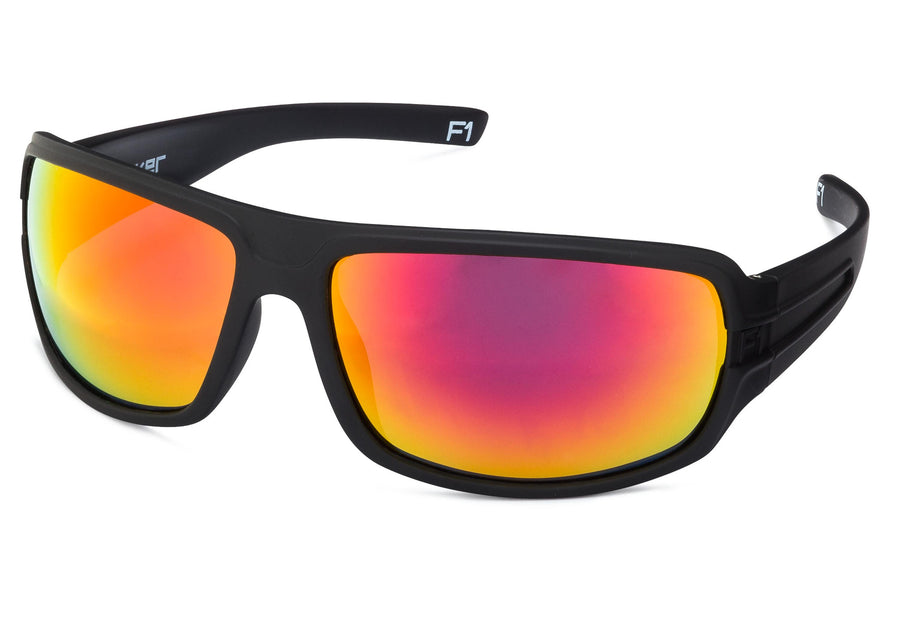 F1 - Matte Black (Red Lenses) - STRIYKER Premium Eyewear