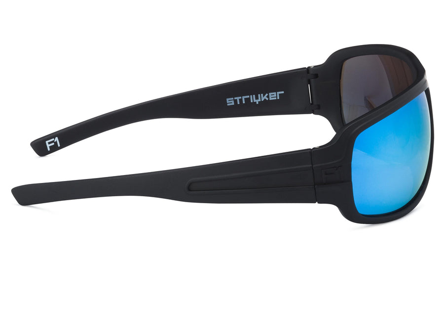 F1 - Matte Black (Blue Lenses) - STRIYKER Premium Eyewear