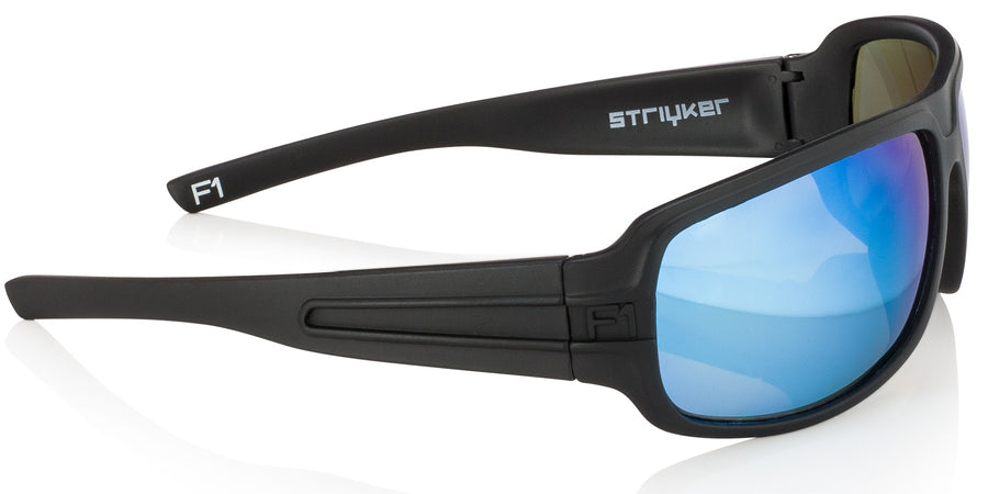 F1 - Matte Black (Blue Lenses) - STRIYKER Premium Eyewear