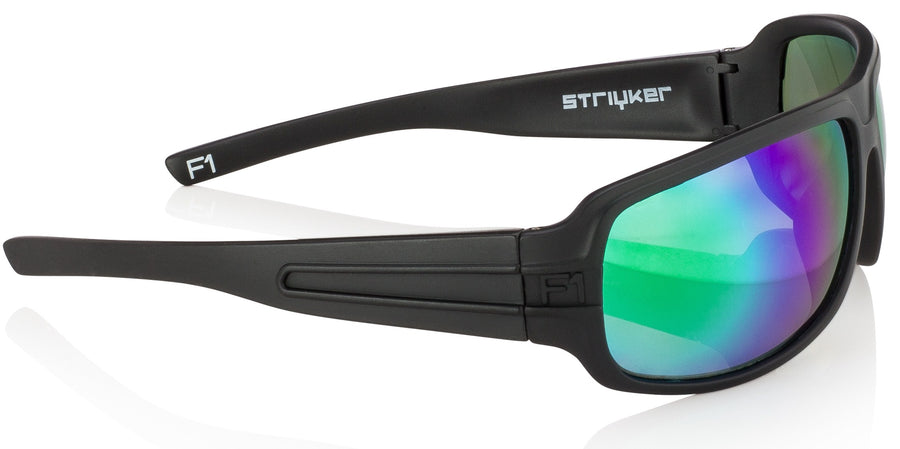 F1 - Matte Black (Green Lenses) - STRIYKER Premium Eyewear