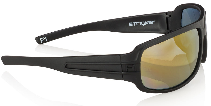 F1 - Matte Black (Gold Lenses) - STRIYKER Premium Eyewear