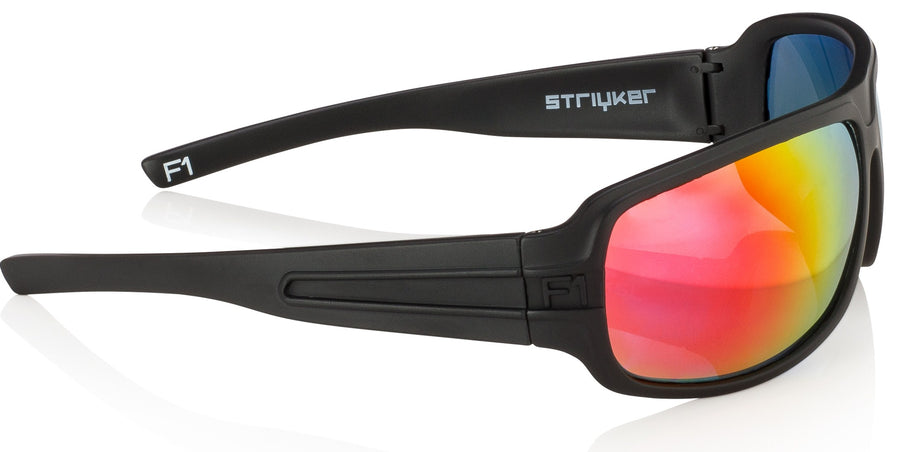 F1 - Matte Black (Red Lenses) - STRIYKER Premium Eyewear