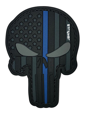 Punisher Thin Blue Line Patch – The Supply Bunker
