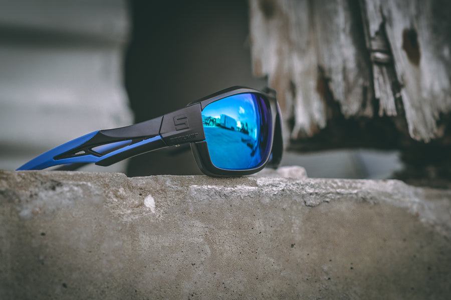 Matte Black/Blue (Blue Lenses) - STRIYKER Premium Eyewear