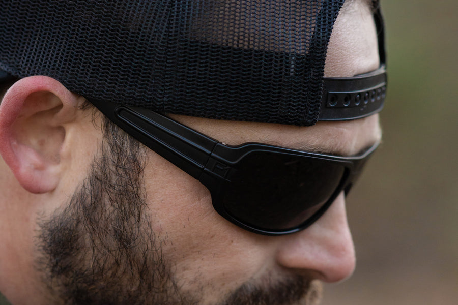 F1 Series Stealth Black Polarized – Striyker Sunglasses